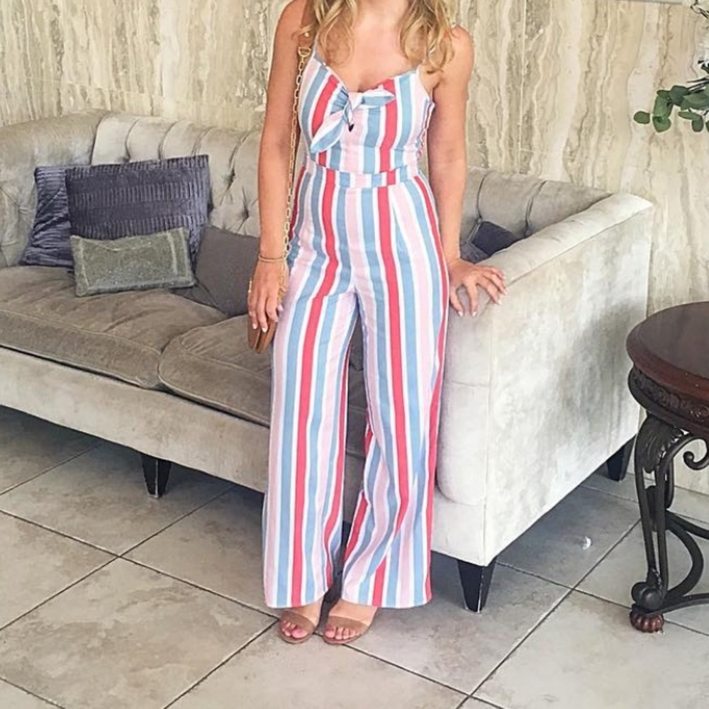 Striped jumpsuit